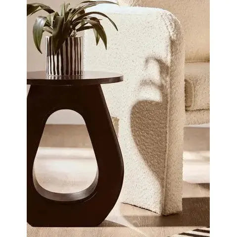 Watsa Black Finish Mango Wood Accent Table   Nicholas John Interiors