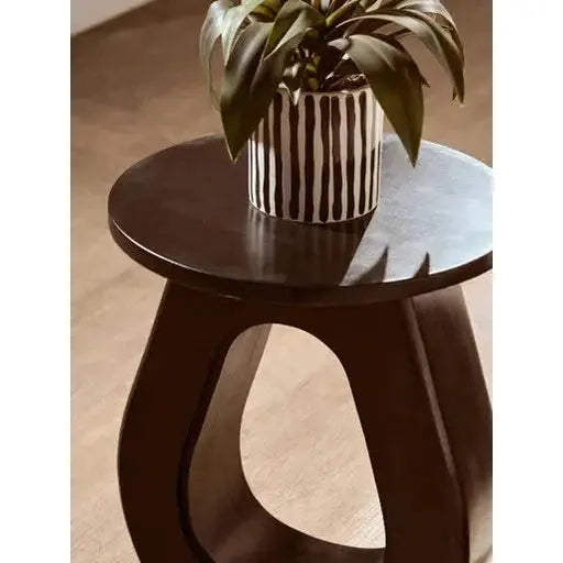 Watsa Black Finish Mango Wood Accent Table   Nicholas John Interiors