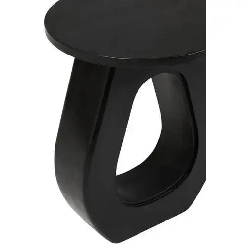 Watsa Black Finish Mango Wood Accent Table   Nicholas John Interiors