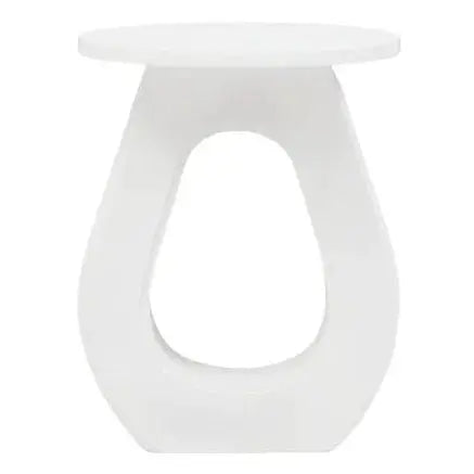 Watsa Whitewash Mango Wood Accent Table   Nicholas John Interiors
