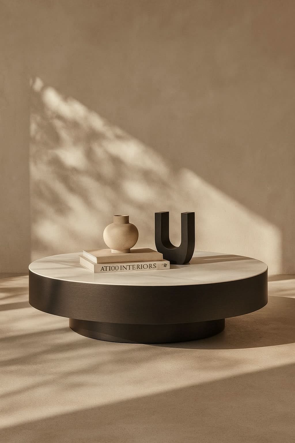 Tommy Franks Coin Coffee Table - White Marble   Nicholas John Interiors