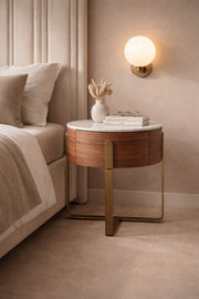 Aurelia Round Bedside Table   Nicholas John Interiors