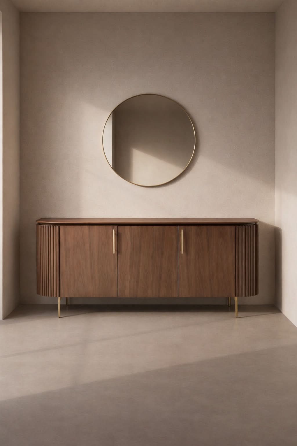 Lantine Buffet – Walnut & Brass   Nicholas John Interiors