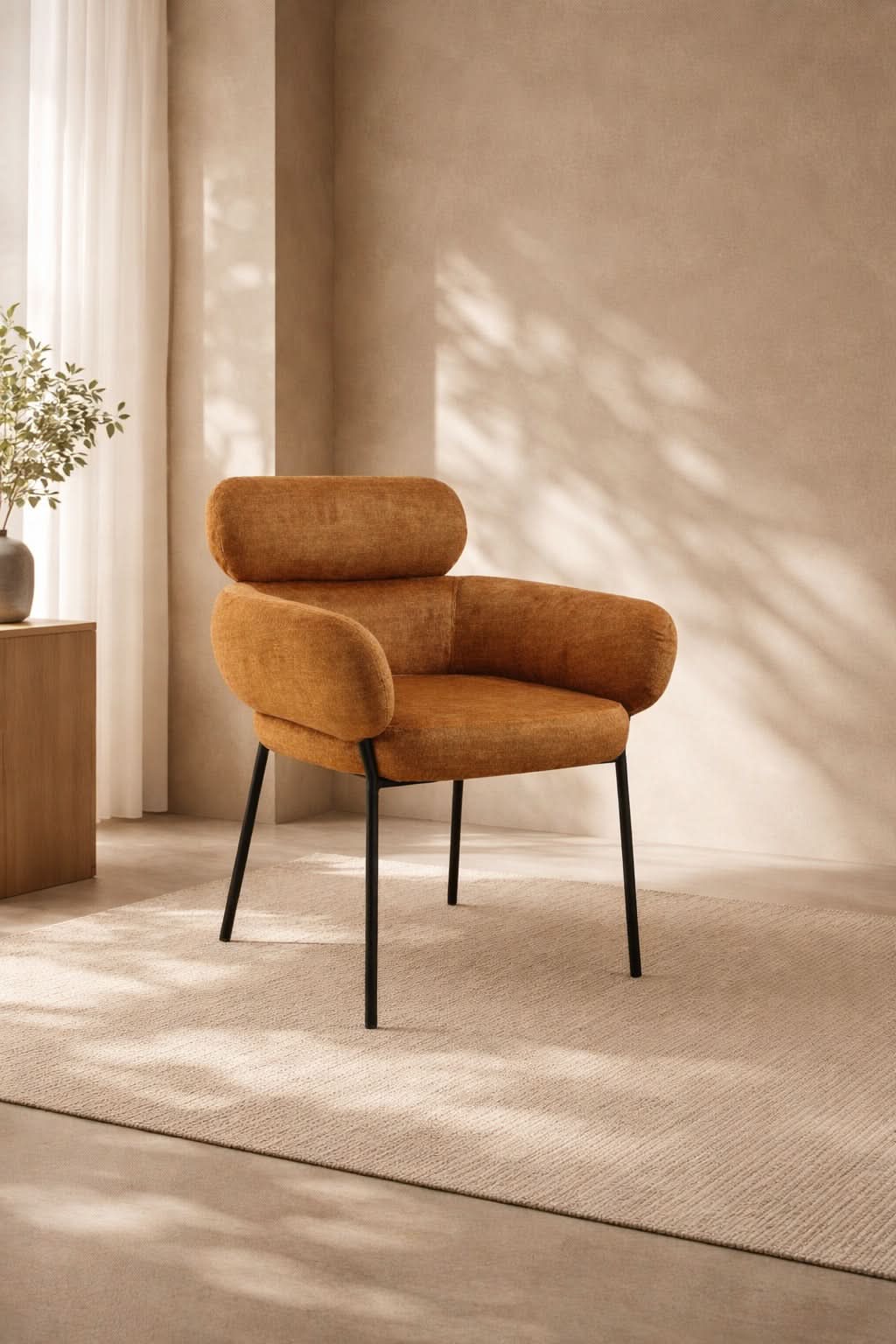 Malin Dining Chair - Bella Amber   Nicholas John Interiors