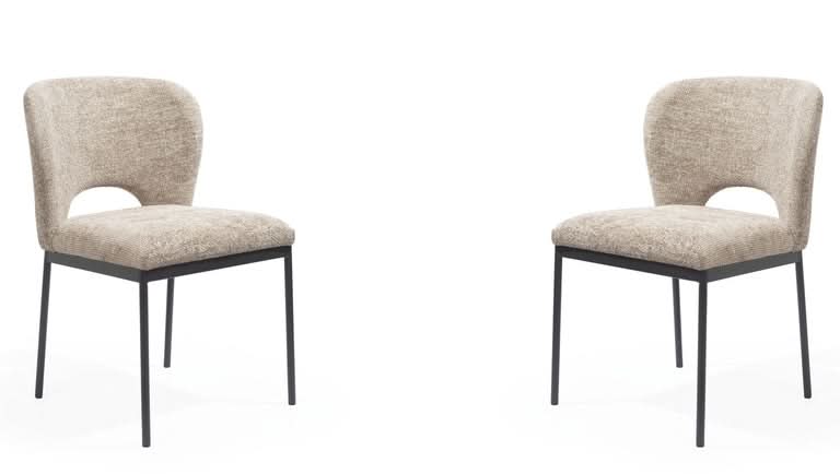 Wolfie Dining Chair - Set of 2 -Taupe   Nicholas John Interiors