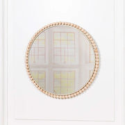Wooden Bobble Round Wall Mirror   Nicholas John Interiors