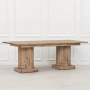 Wooden Column Rectangular Dining Table 220cm   Nicholas John Interiors
