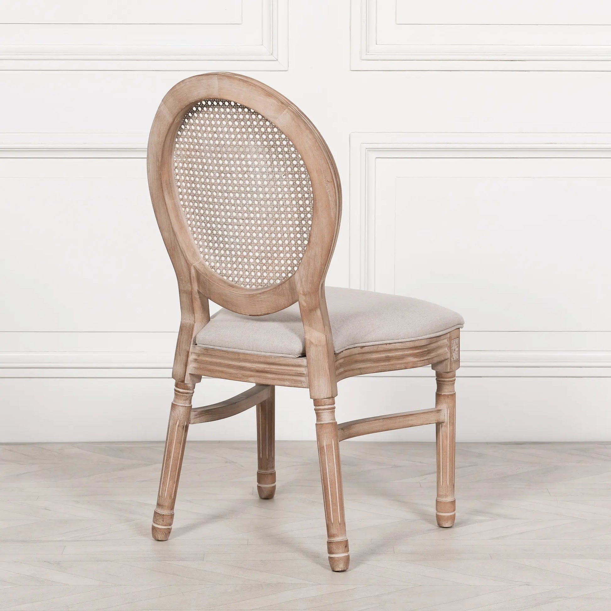 Wooden Louis Upholstered Dining Chair   Nicholas John Interiors