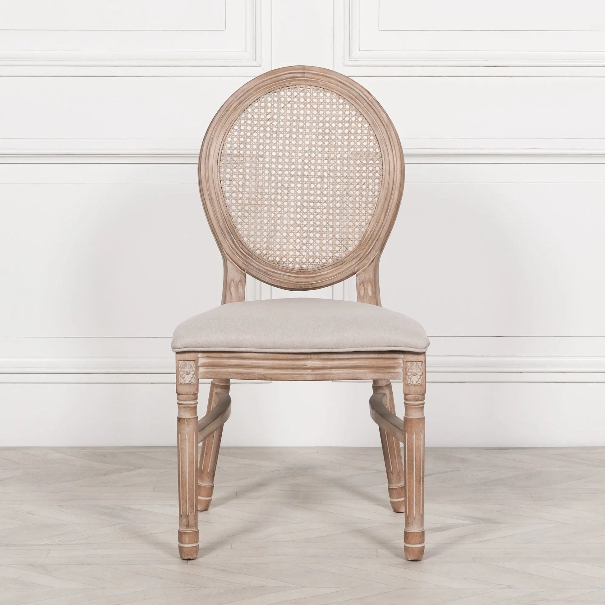 Wooden Louis Upholstered Dining Chair   Nicholas John Interiors