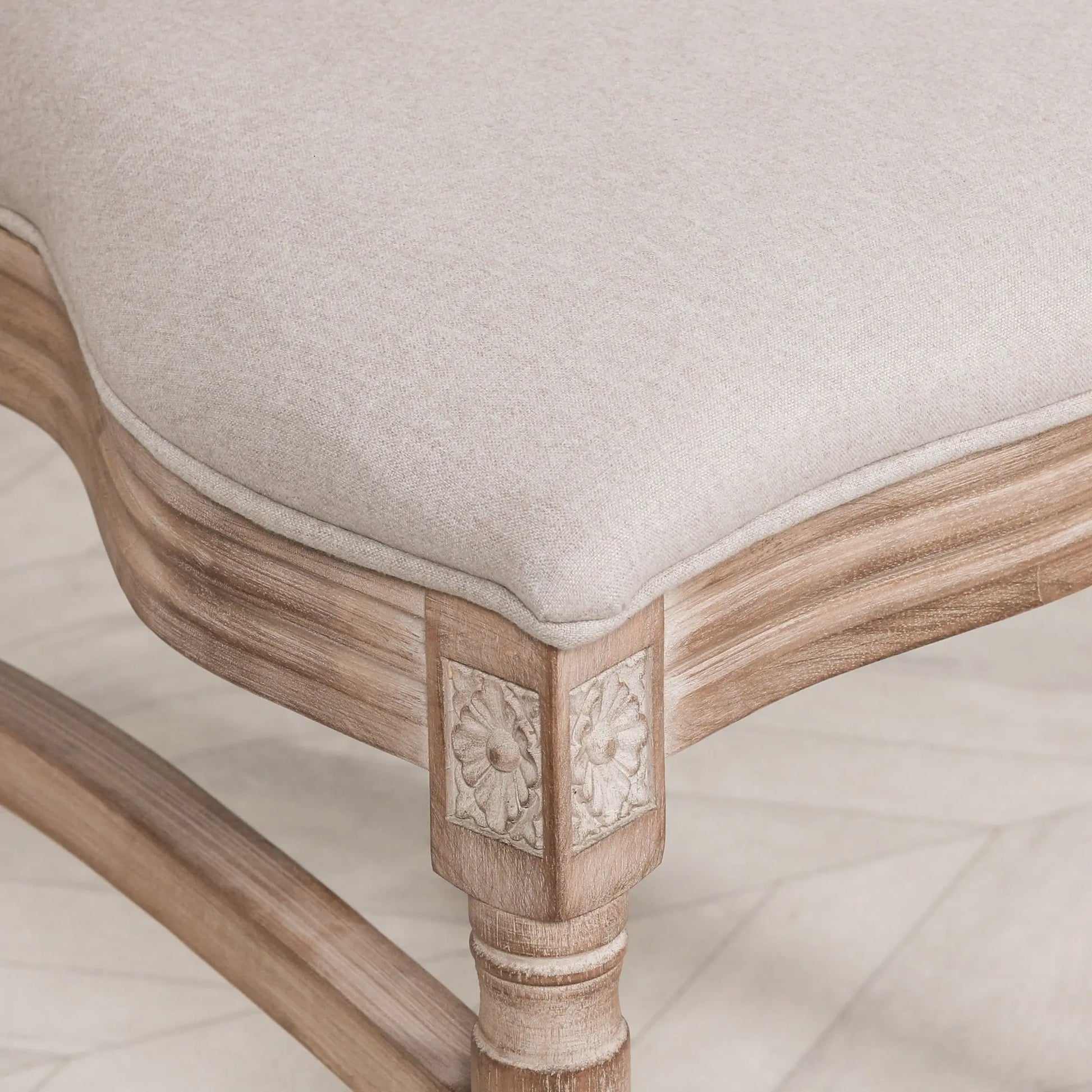 Wooden Louis Upholstered Dining Chair   Nicholas John Interiors