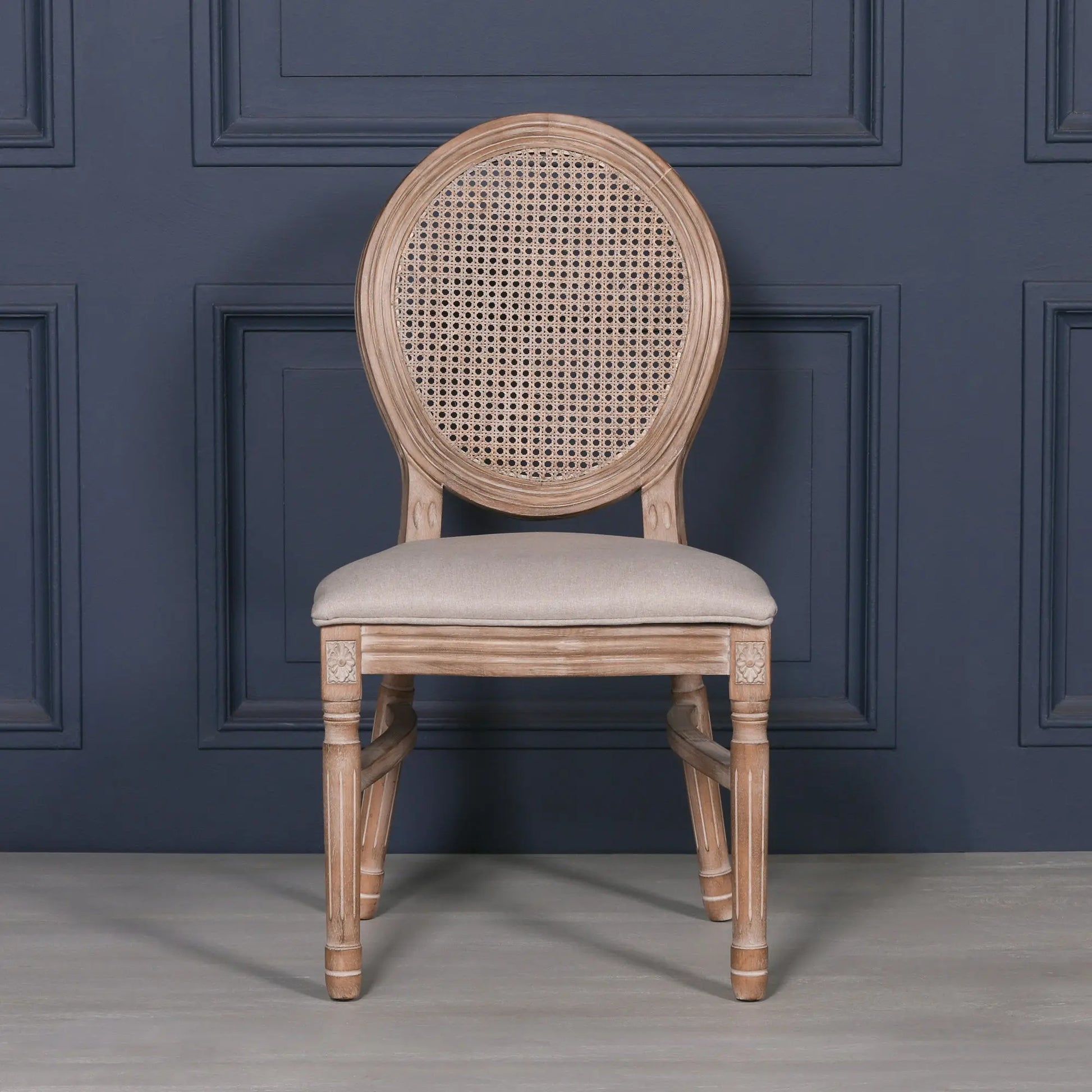 Wooden Louis Upholstered Dining Chair   Nicholas John Interiors