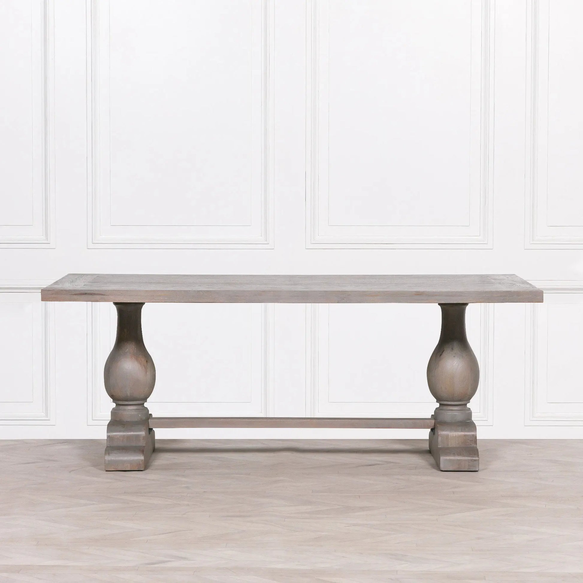 Wooden Rustic Rectangular Dining Table 210cm   Nicholas John Interiors