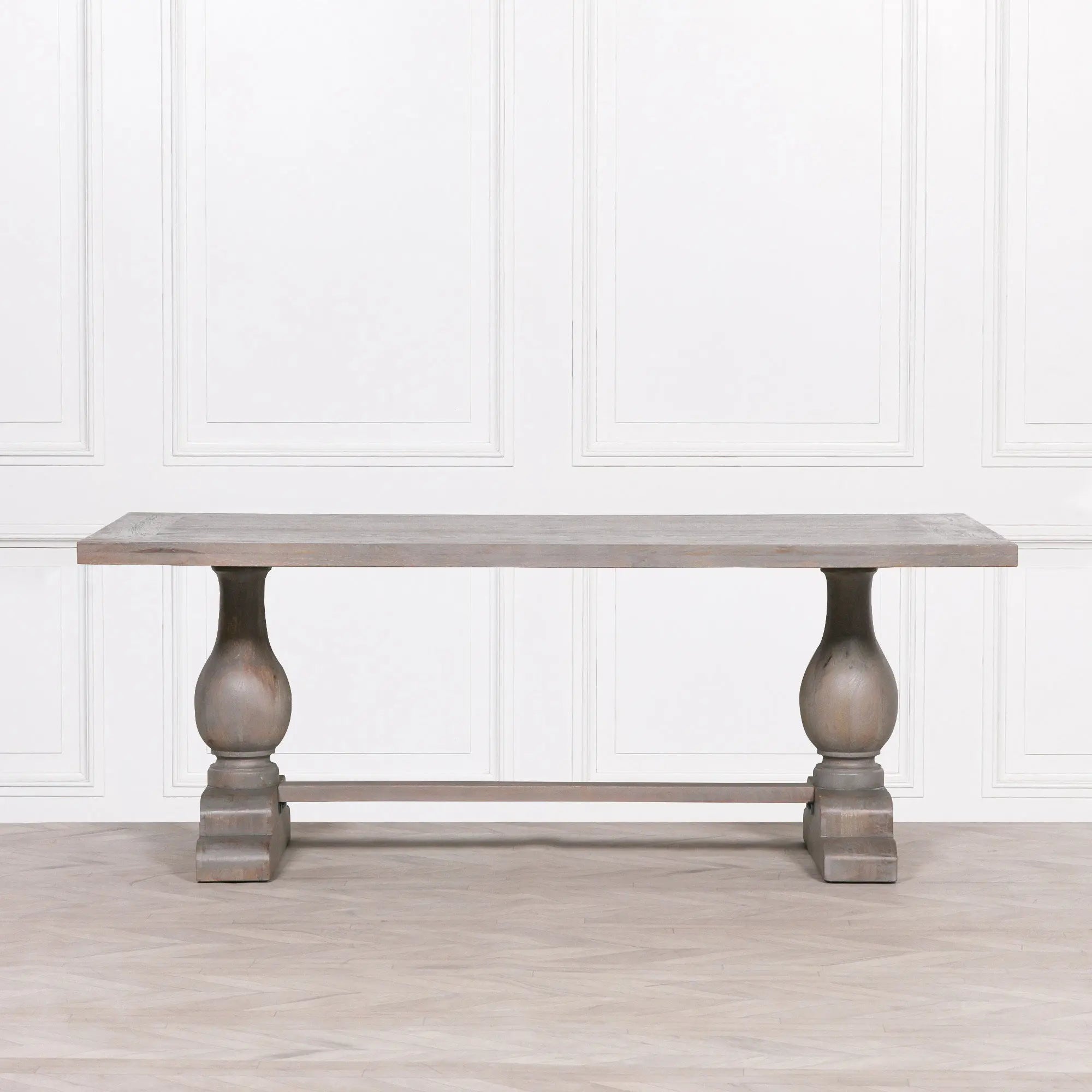 Wooden Rustic Rectangular Dining Table 210cm   Nicholas John Interiors