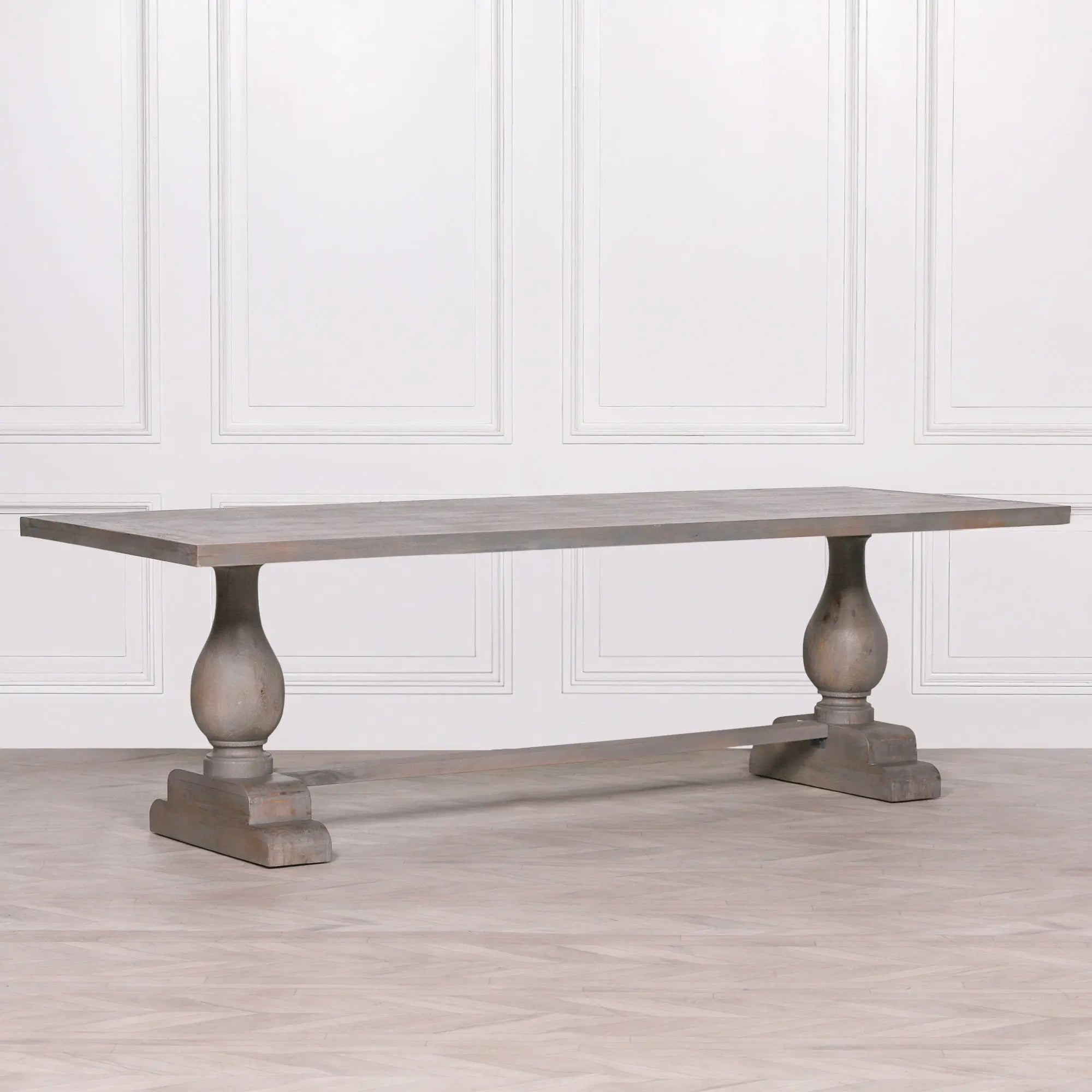 Wooden Rustic Rectangular Dining Table 260cm   Nicholas John Interiors