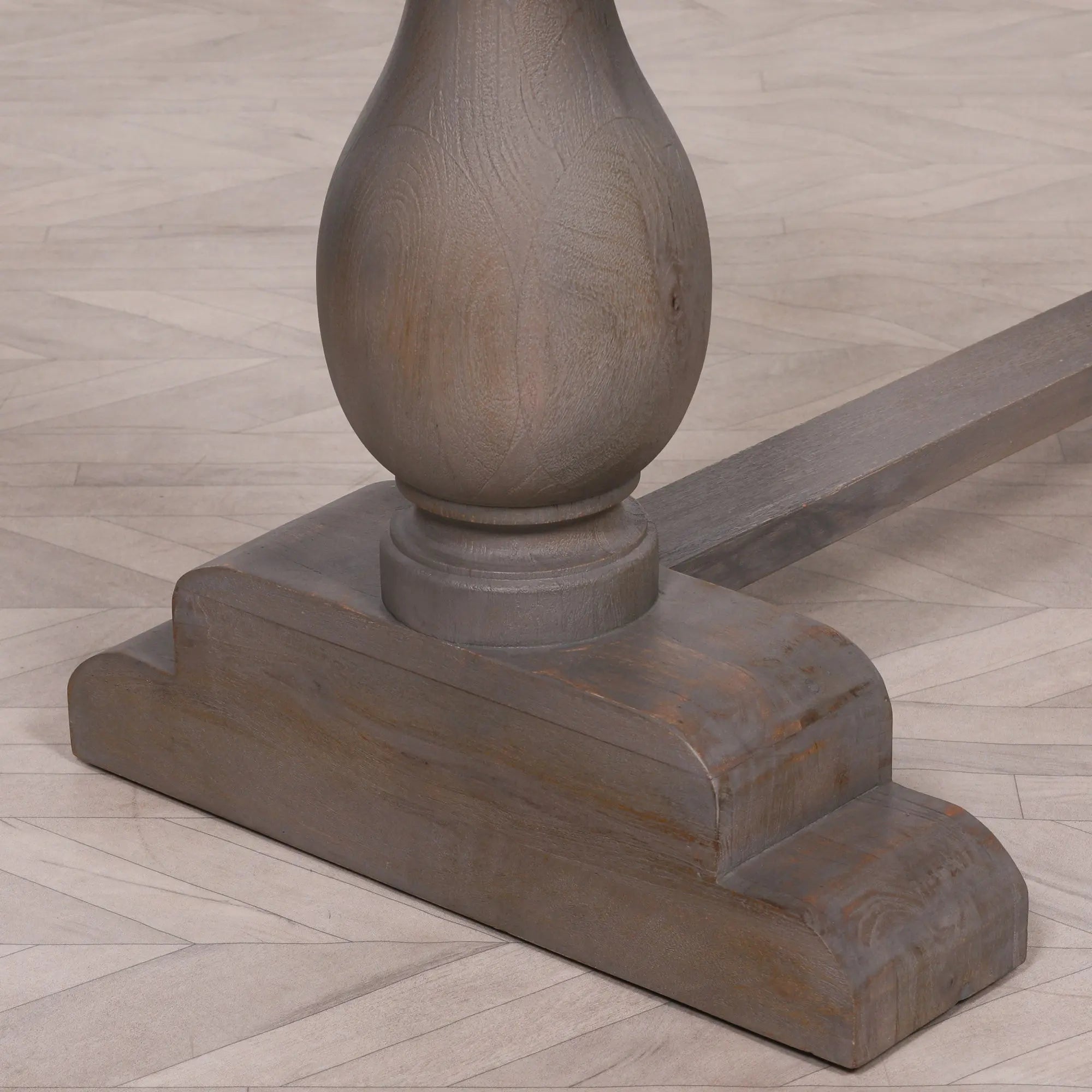 Wooden Rustic Rectangular Dining Table 260cm – Handcrafted Mango Wood Table   Nicholas John Interiors