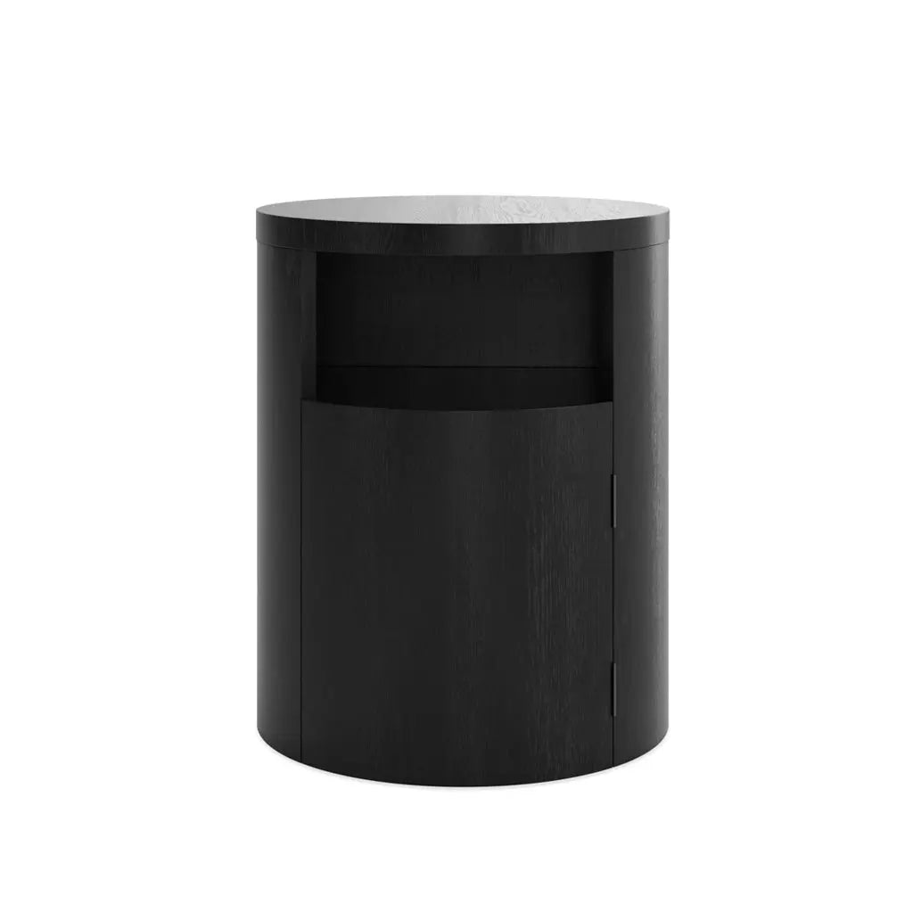 Ashford & Grey Yori Black Bedside Cabinet  Nicholas John Interiors