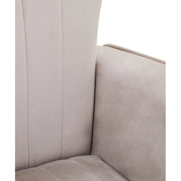 Zamora Mink Velvet Accent Chair with Gold Legs   Nicholas John Interiors