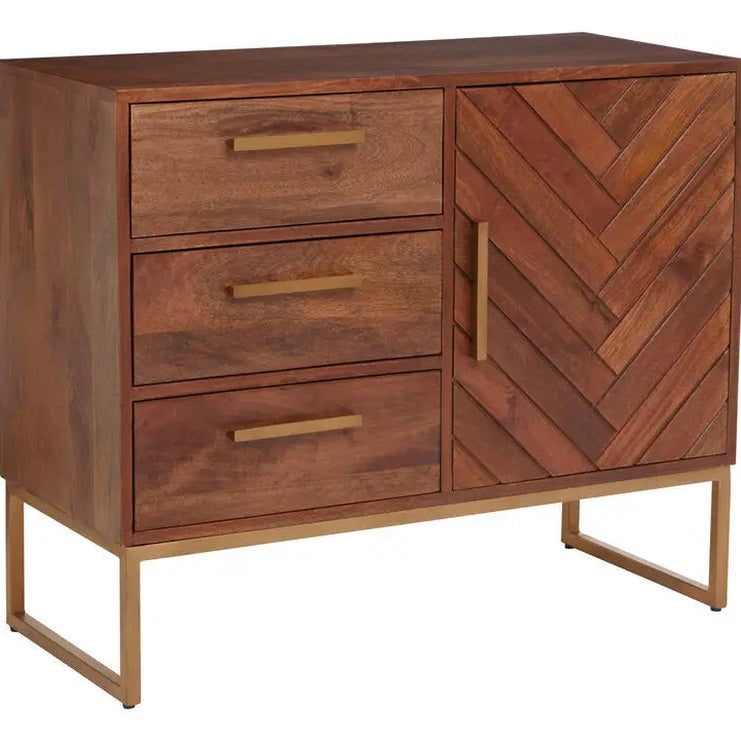 Zaniah Mango Wood Small Sideboard   Nicholas John Interiors