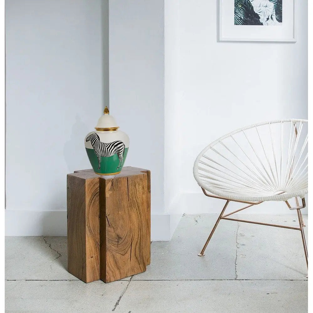 Zebra Jar Small   Nicholas John Interiors