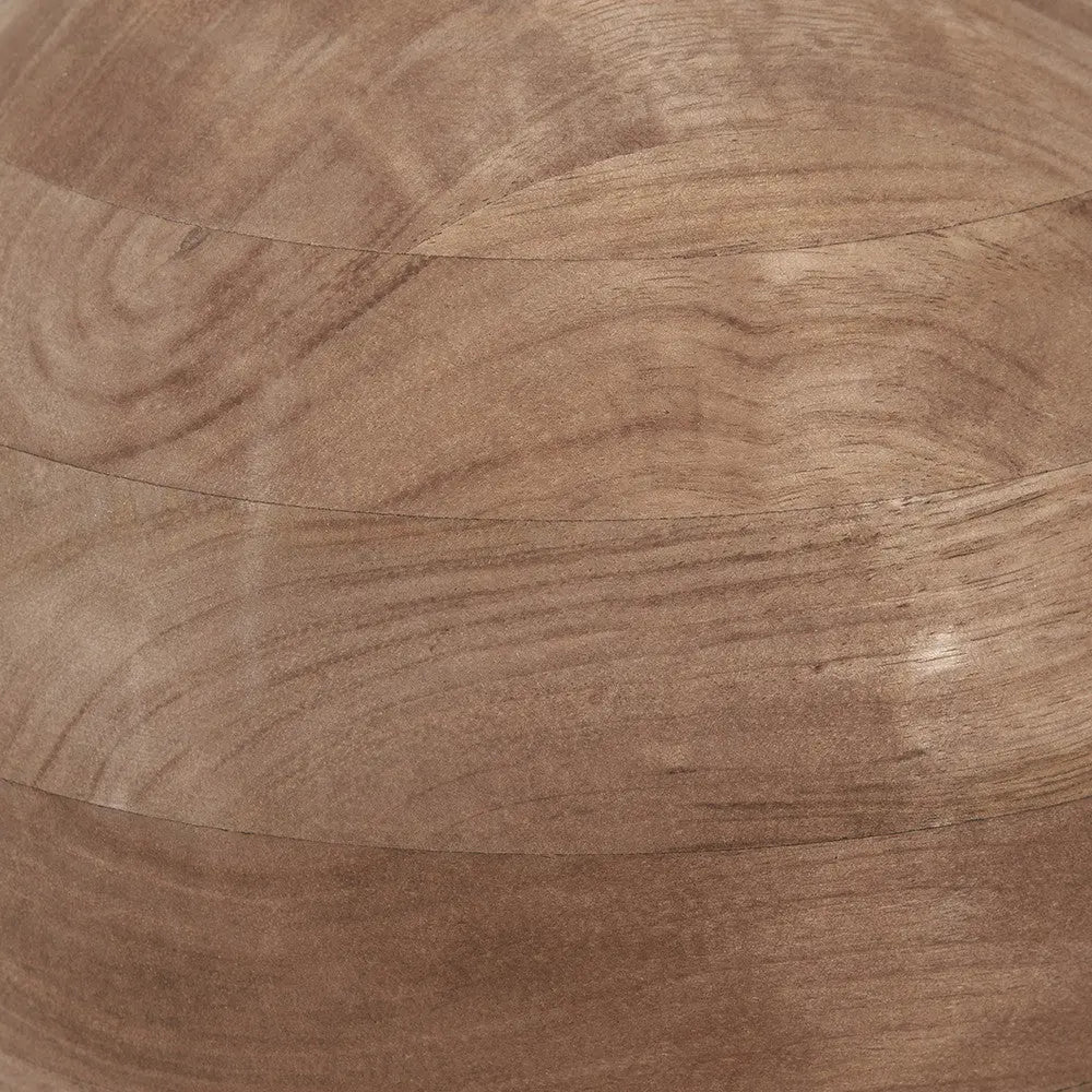 Ziva Antique Brown Round Wood Table Lamp Base  Nicholas John Interiors