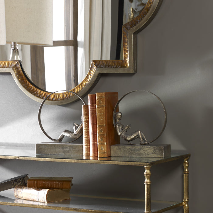 Uttermost Lounging Reader Antique Bookends Set of 2