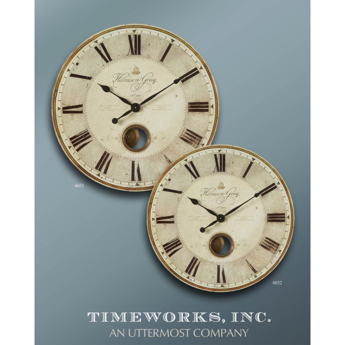 Uttermost Harrison Gray 23" Clock