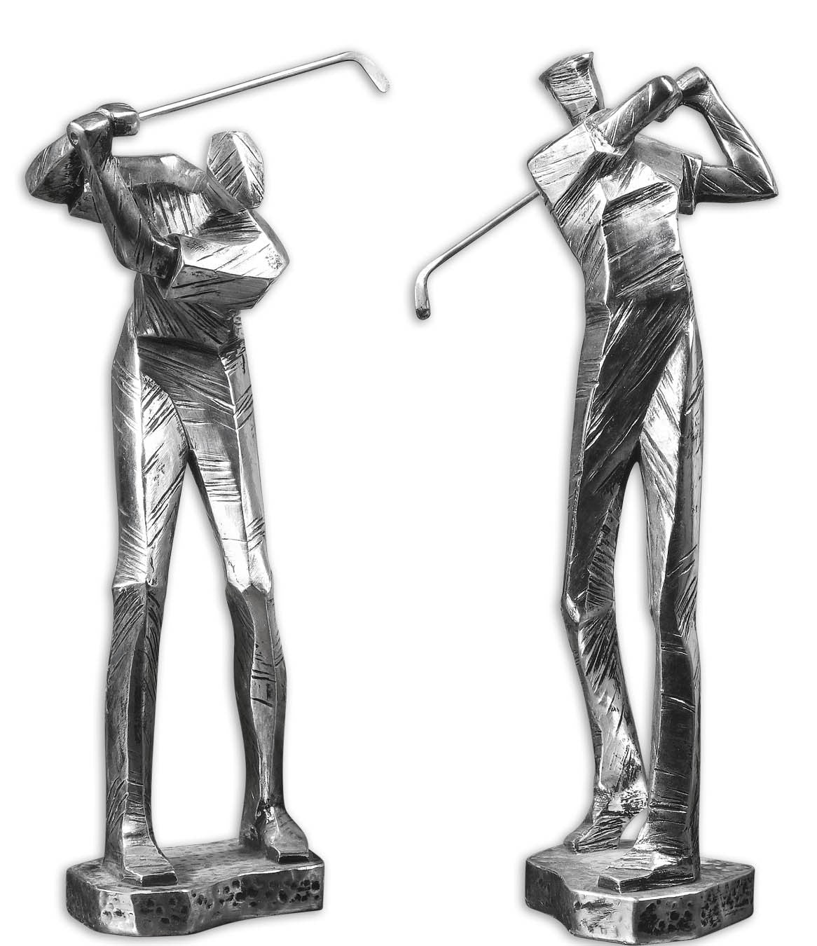  Practice Shot Metallic Statues, Set/2
