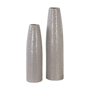  Sara Textured Ceramic Vases S/2
