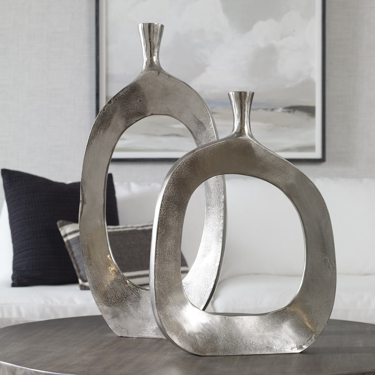Uttermost Cierra Aluminum Vases Set of 2