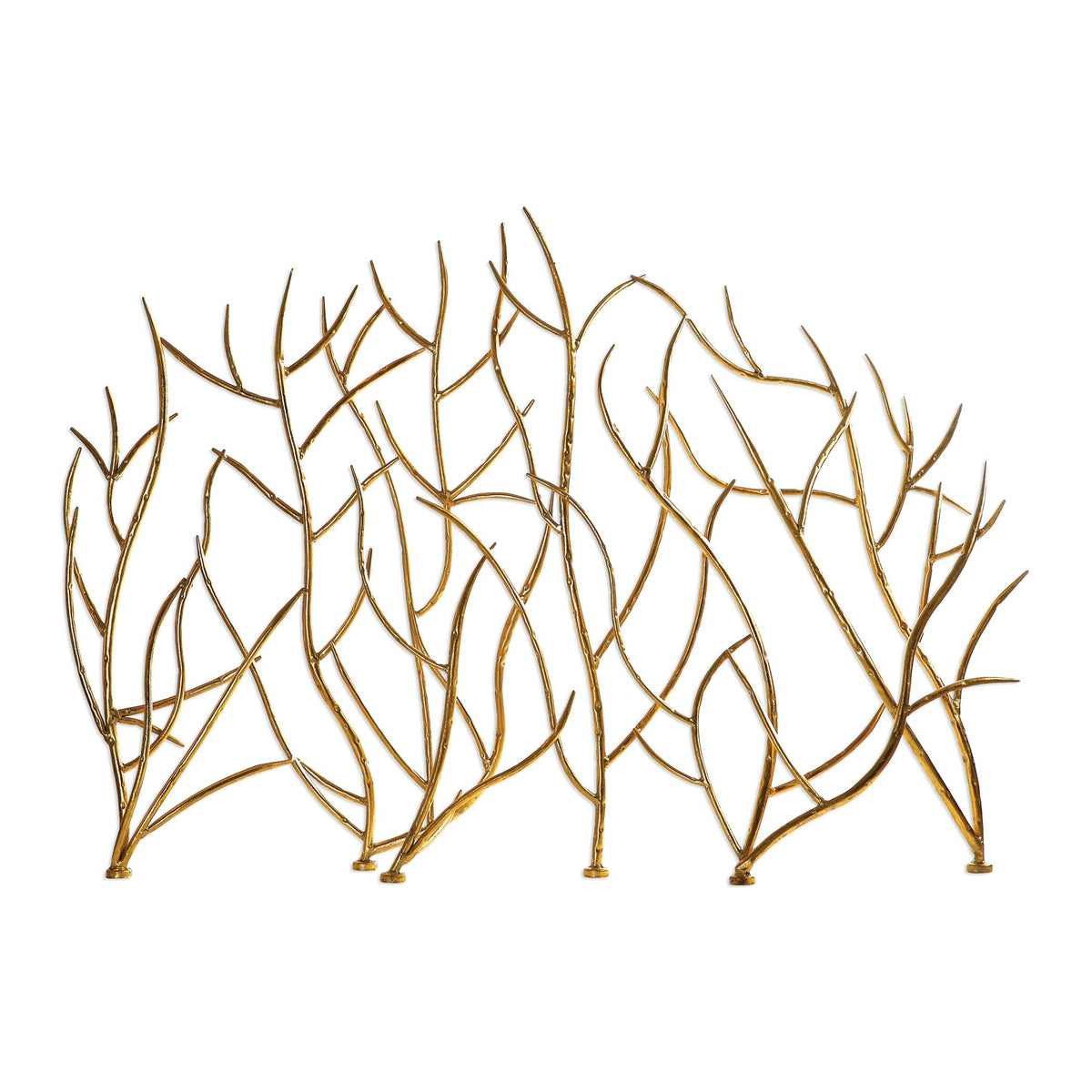  Gold Branches Decorative Fireplace Screen