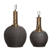  Arnav Matte Black Bottles, S/2