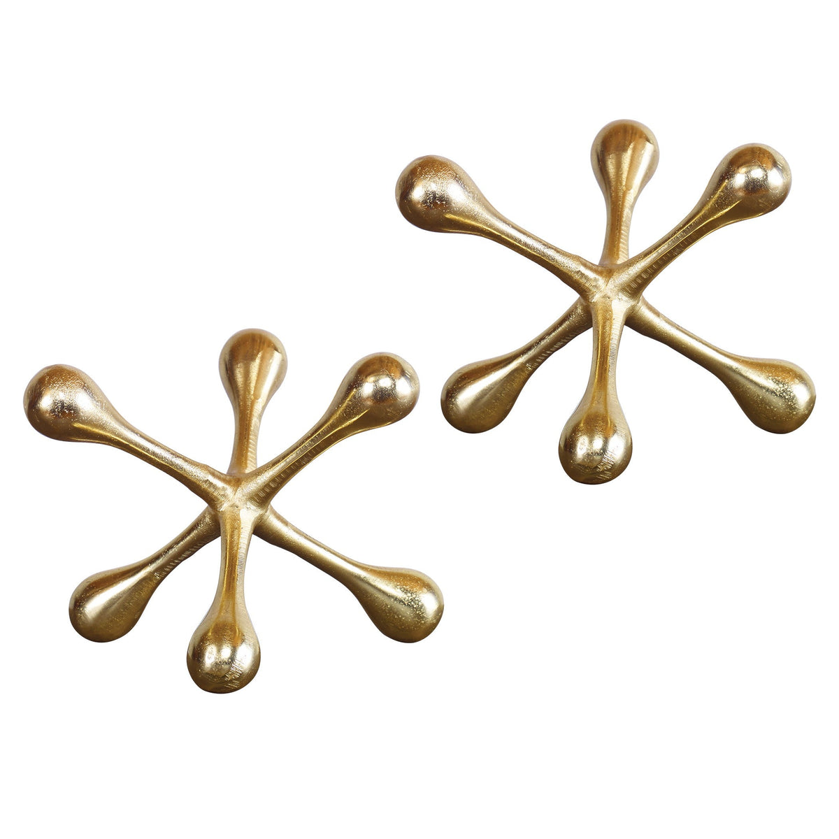 Harlan Jacks Ornament in Brass - Set of 2