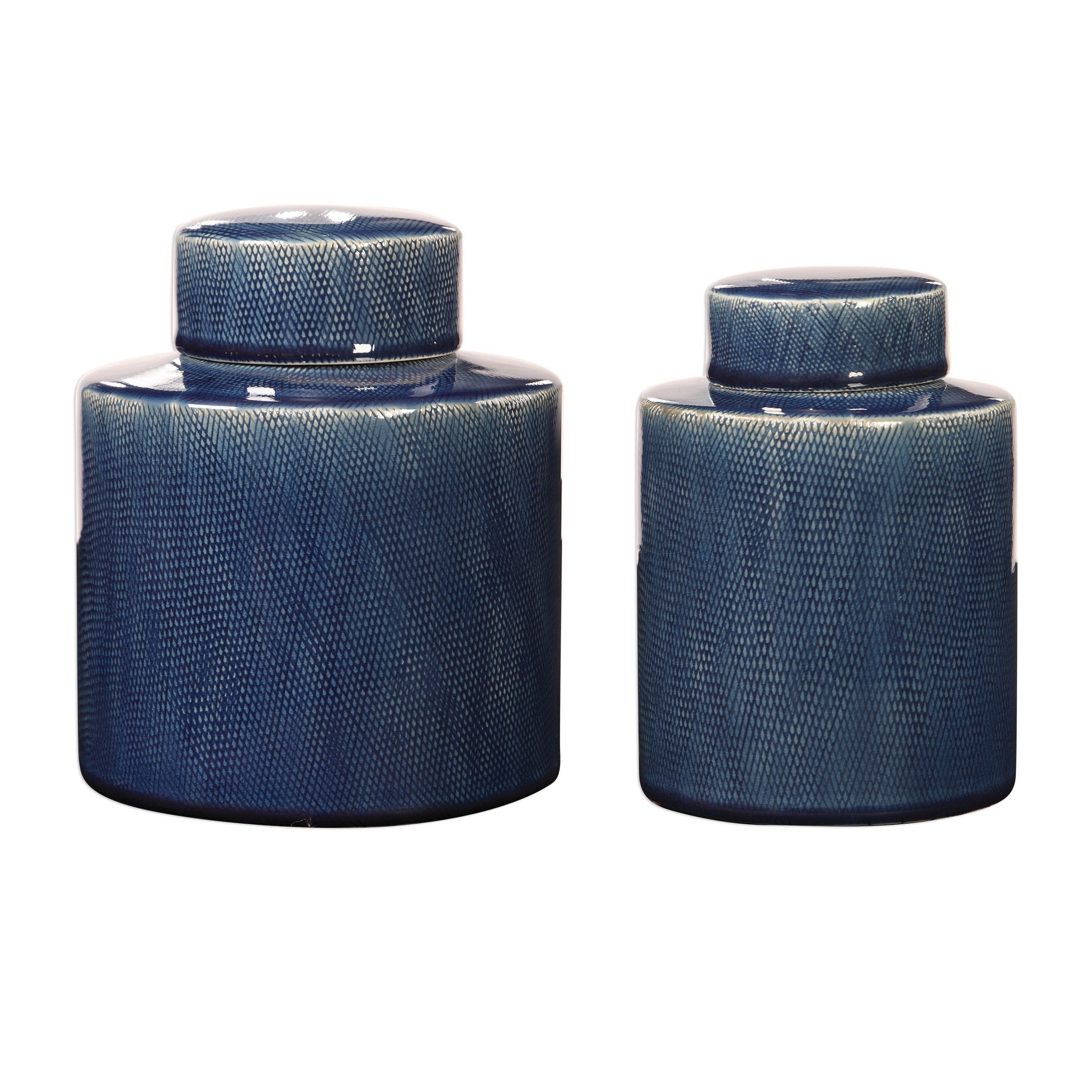 Saniya Blue Containers - Set of 2