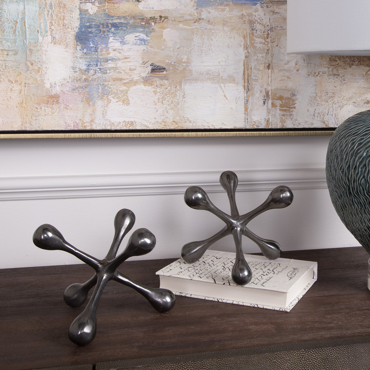Uttermost Harlan Black Nickel Objects - Set of 2