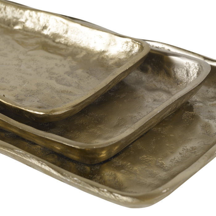 Uttermost Artisan Antique Gold Trays Set of 3