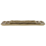  Artisan Antique Gold Trays, S/3
