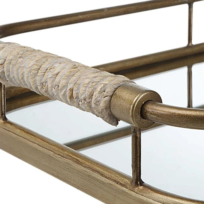 Uttermost Rosea Brushed Gold Trays - Set of 2