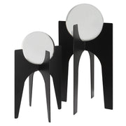  Ellianna Crystal Spheres On Black Base,  S/2