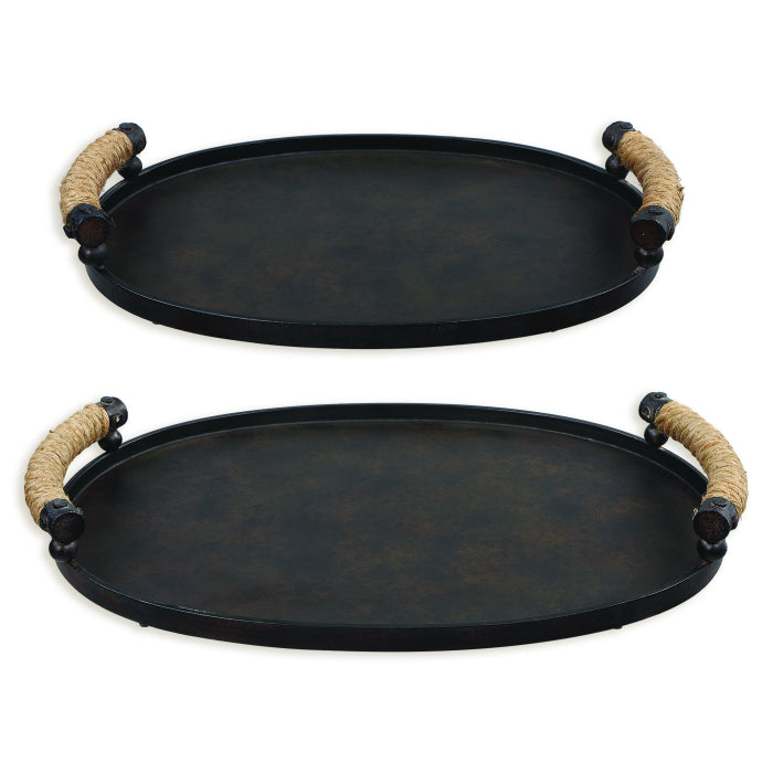 Uttermost Viggo Bronze Trays - Set of 2