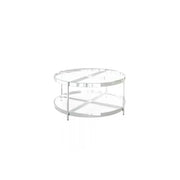Adele Clear Glass Round Coffee Table   Nicholas John Interiors