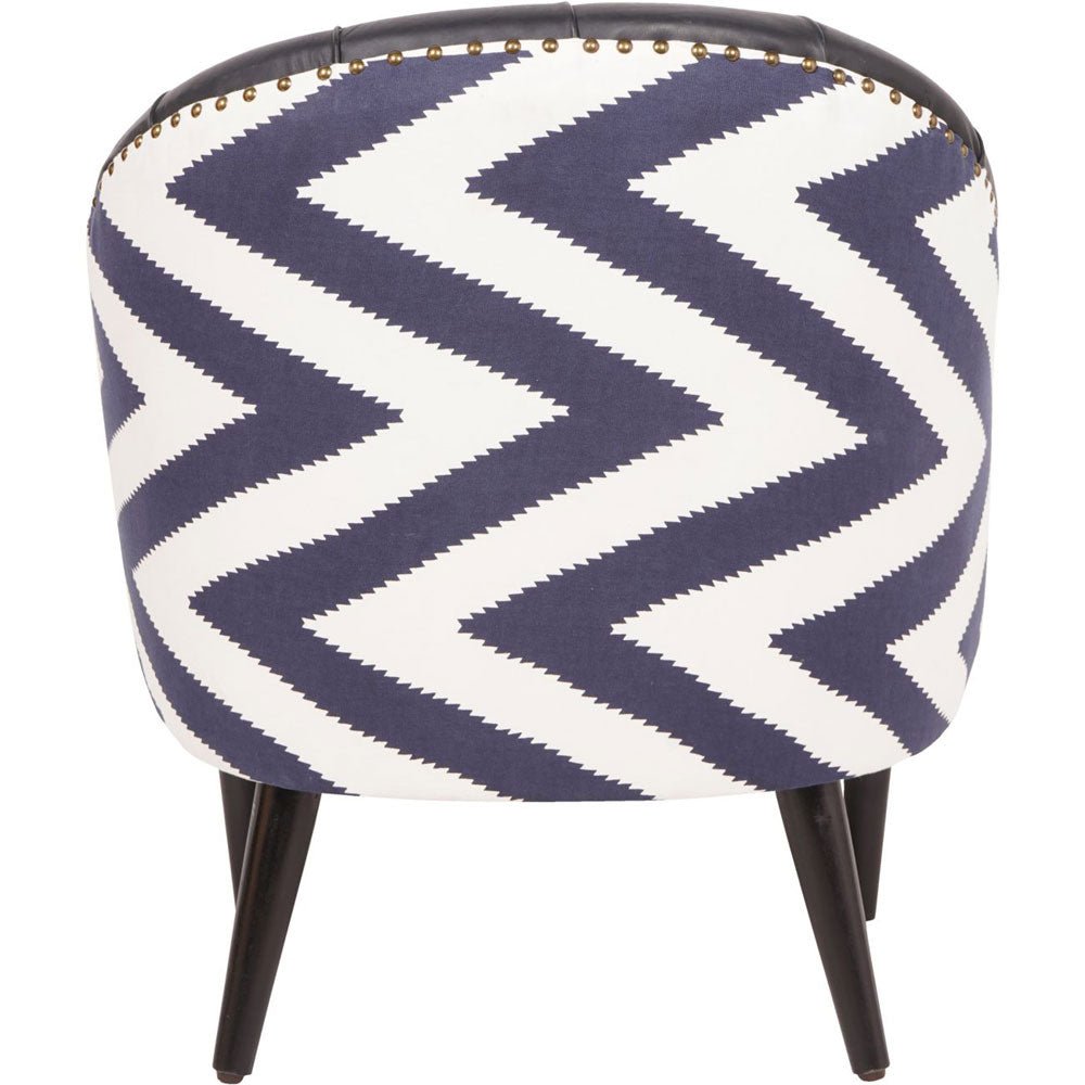 Adria Occasional Chair with Leather Front and Fabric Back Accent & Armchairs