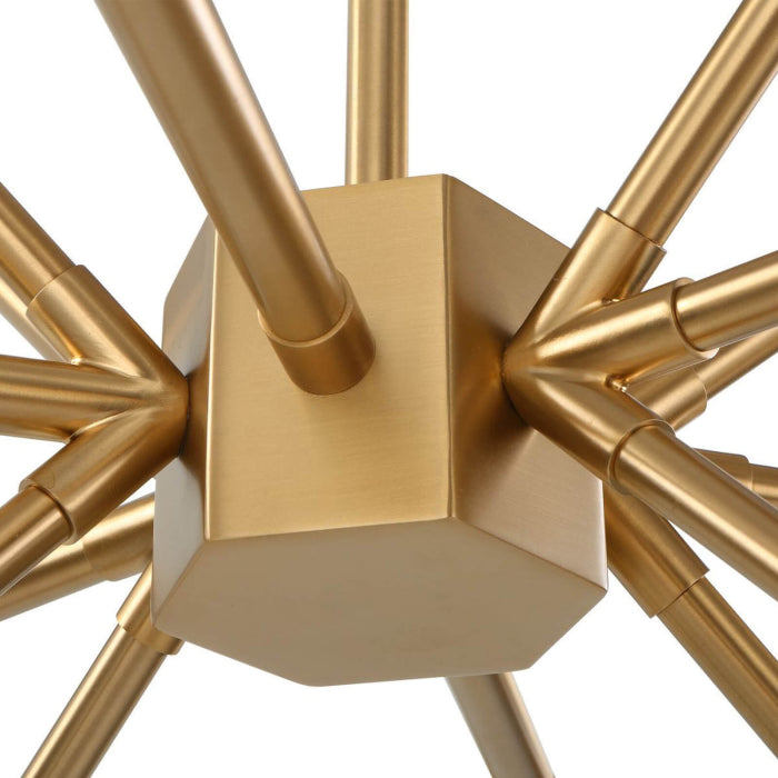Uttermost Agapanthus 18 Light Pendant in Brass
