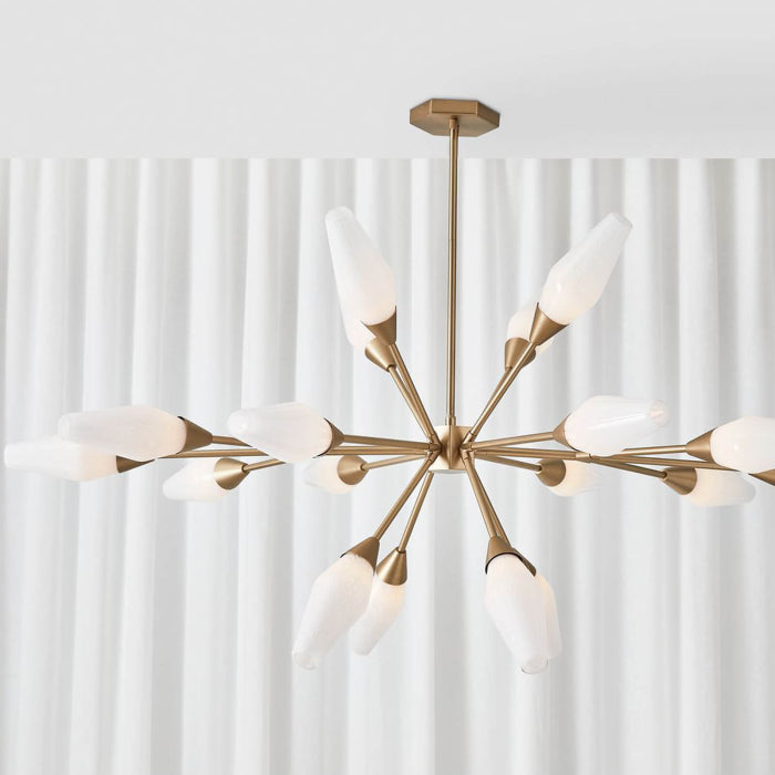 Uttermost Agapanthus 18 Light Pendant in Brass