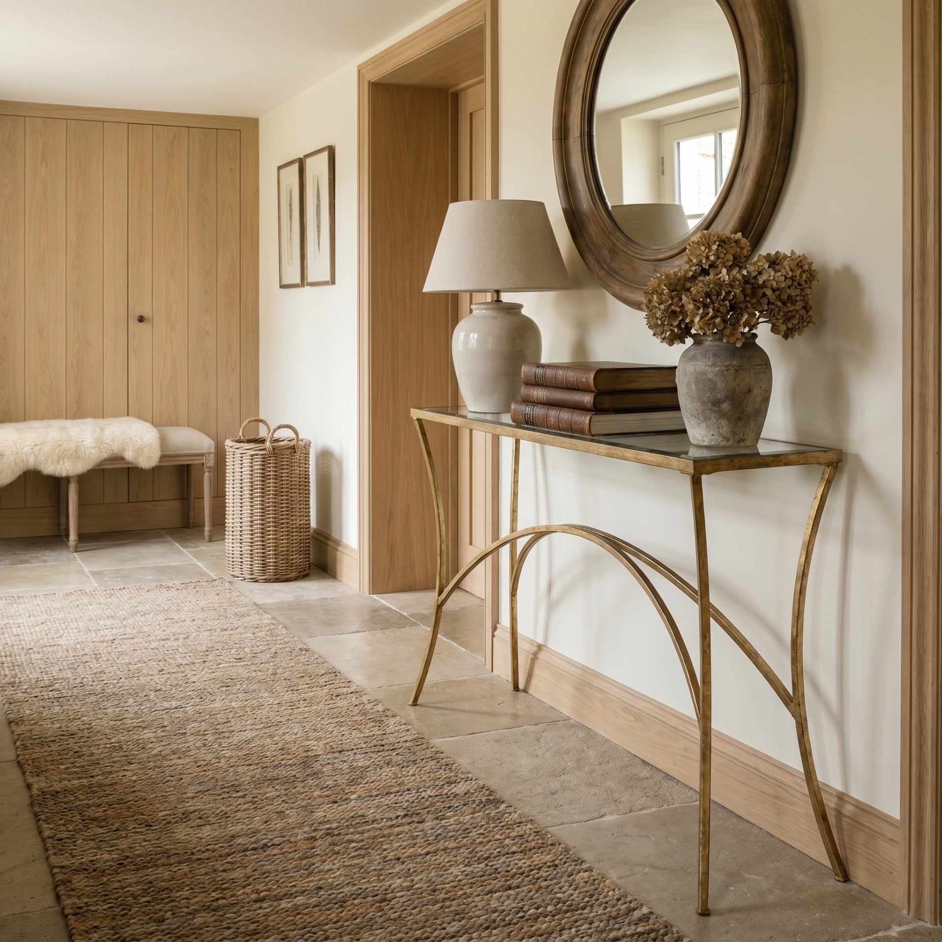 Uttermost Alayna Gold Console Table