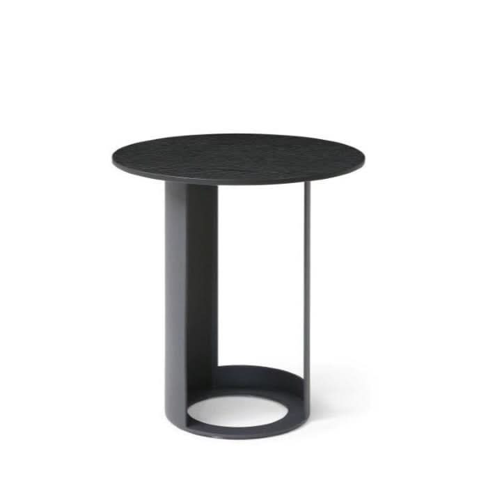 Tommy Franks Alban Side Table in Matte Black   Nicholas John Interiors