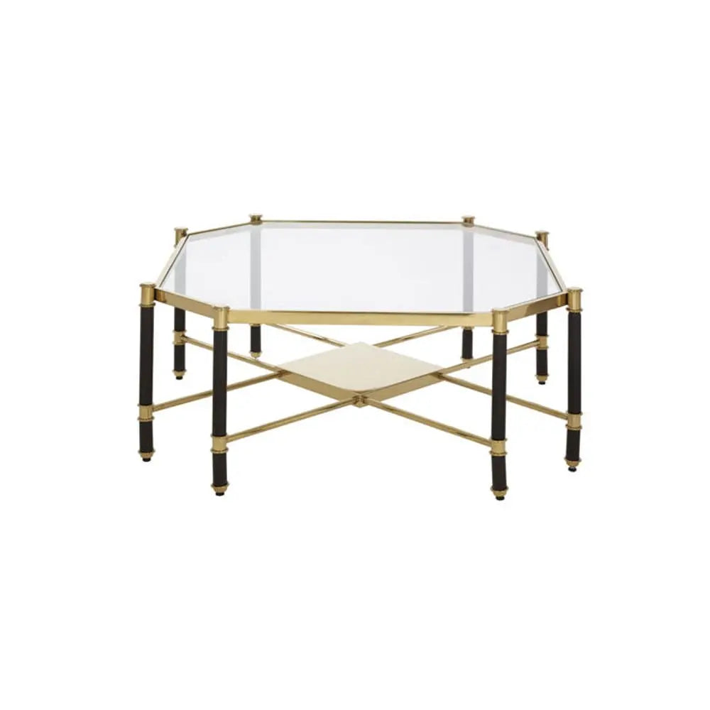 Aleesia Champagne Finish Coffee Table Nicholas John Interiors NJ Living