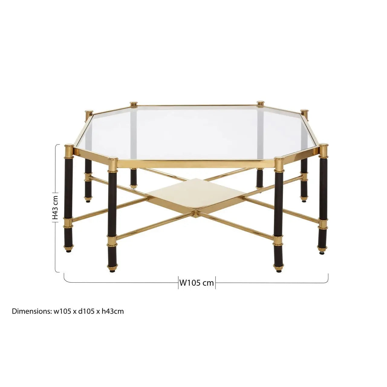 Aleesia Champagne Finish Coffee Table Nicholas John Interiors NJ Living