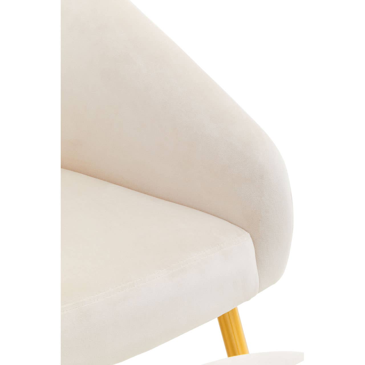 Amina Beige Chair and Footstool Accent & Armchairs