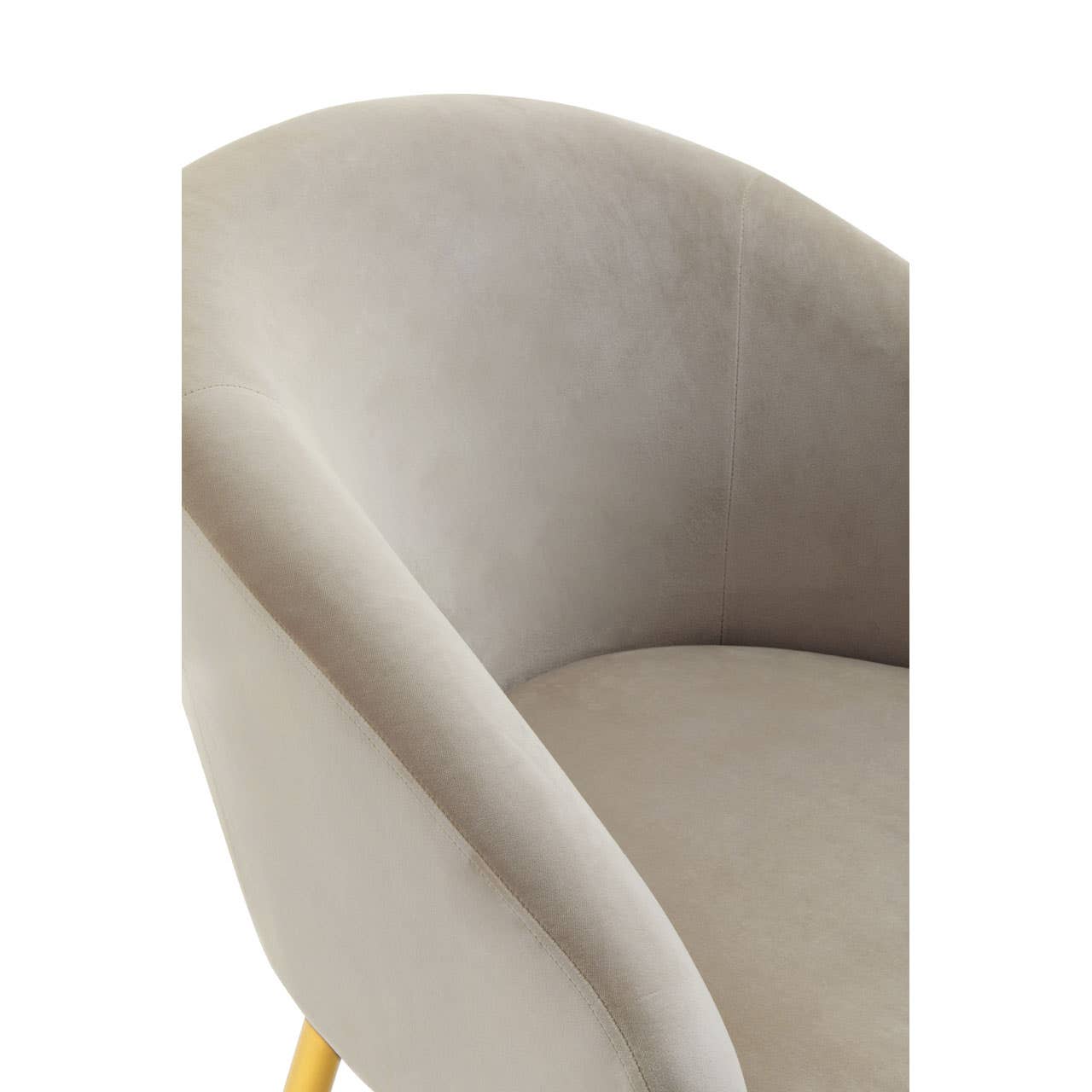 Amina Mink Velvet Chair and Footstool Accent & Armchairs