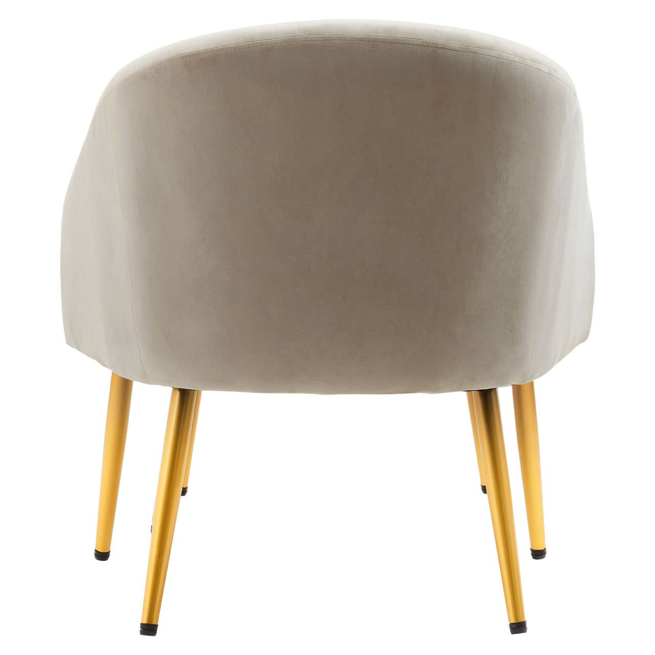 Amina Mink Velvet Chair and Footstool Accent & Armchairs
